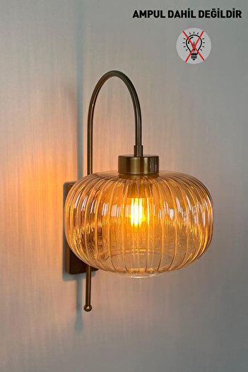 Bamyum Mola Honey Color Glass Sconce Wall Lamp Modern Hotel Cafe Vintage Living Room Bedroom Staircase Retro