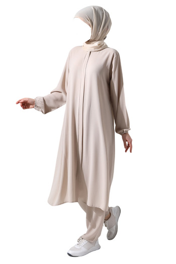 Çağrı Women's Hajj and Umrah Clothing Hijab Double Set