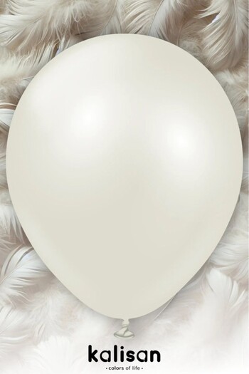 BeySüS Aura Collection Ivory White Balloon - 12 Inch - 5 Pieces