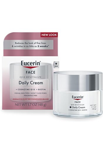 Eucerin Q10 Anti-Wrinkle Face Cream for Sensitive Skin, 1.7 oz