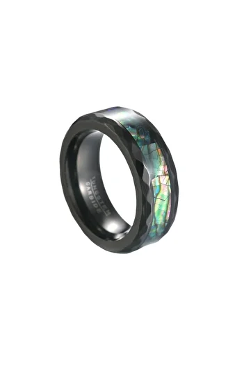 SIC MODA Abalone Shell Ring Tungsten SIC MODA 4022