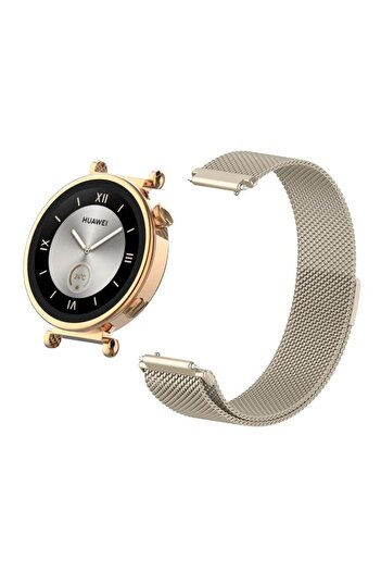 Nezih Case Huawei Watch Gt4 / Gt5 / Gt6 41mm Compatible Magnetic Milanese Mesh Metal Band 18mm