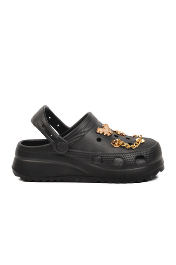 Aspor Black Women's Sabo Slippers