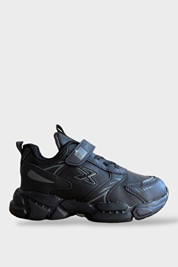 Liger Velcro Lace Kids Sports Shoes (31-35) BLACK