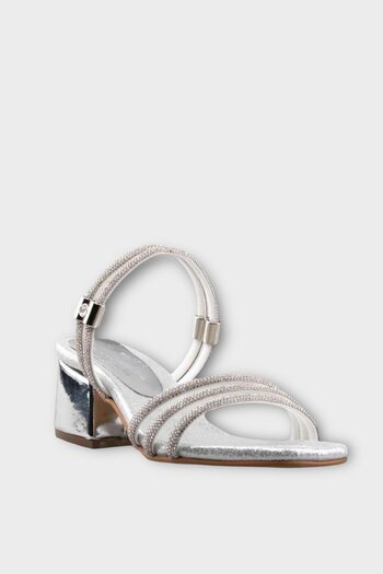 Liger Silver Girl's Heeled Sandals Shoes