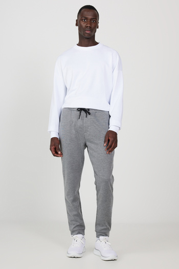 AC&Co / Altınyıldız Classics Men's Gray Comfortable Sports Sweatpants - Standard Fit, Elastic Waist and Leg