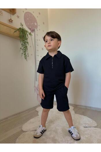 KOKOŞ BEBEK Zippered Shorts Set |   Between 4/8 Years