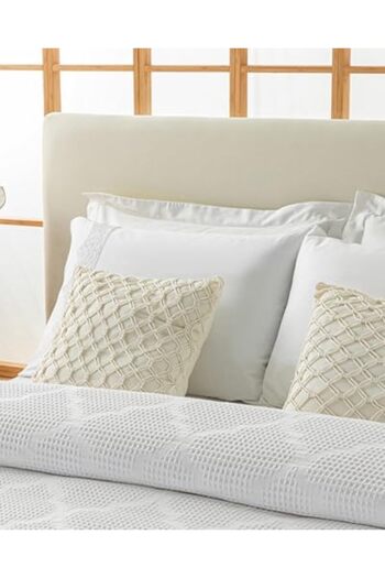 STOREMAX Sellbuyst Home Fiona Cotton Waffle Double Pike White Trendy 266450