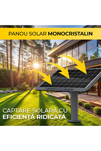 CLASSLIGHTS Kit bandă LED alb cald, 5 metri, panou solar monocristalin, 50W, IP65,