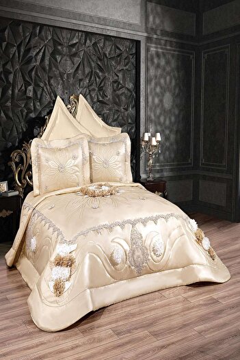 Madamca Prsh 3 Pcs Satin Bed Cover