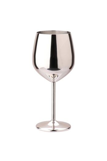 OEM Wine glass, Shiny Silver, stainless steel, corrosion-resistant, silver, 500 ml