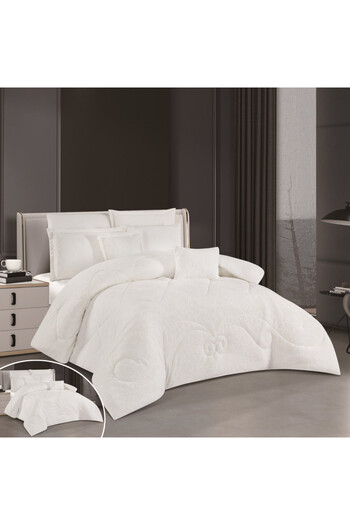 HOURS Horse Fur Winter Duvet Set, Reversible, Heavy Fill, 8 Pieces, King Size