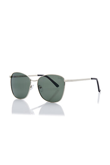 Lee Cooper Polarized Sunglasses Silver Frame G15 Mirror Lens 55mm - LC1207C02