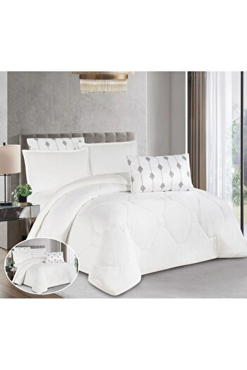 HOURS Horse Fur Winter Duvet Set, Reversible, Heavy Fill, 6 Pieces, King Size
