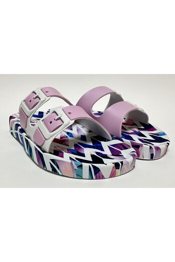 GEZER Non-Slip Anatomic Sole Powder Double Band Without Buckle Women's Home Street Guest and Wet Floor Slippers