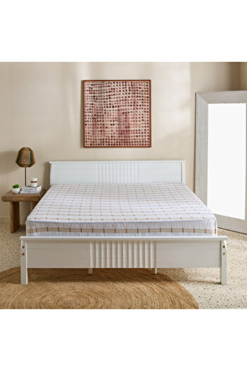Home Box Malta Lattice Printed Cotton King Flat Sheet 240x260 cm