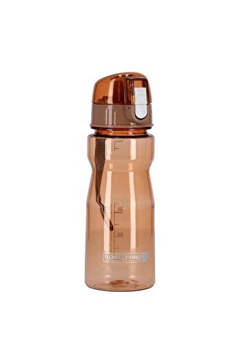 ROYALFORD Water Bottle with Volume Marker Coffee 550ml