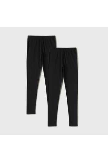FAV Set of 2 - Full Length Leggings with Elasticised Waistband