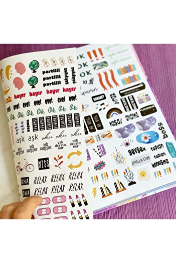 hediyeofisi We Turn Crazy Backwards Never Designed |   Unlimited Agenda with Sticker Talking Agenda Weekly Planner