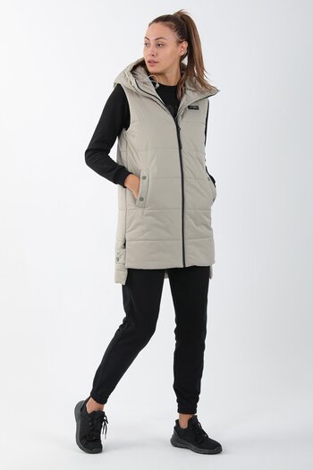 MARATON Comfort Women's Hooded Sleeveless Silver Gray Vest 21402