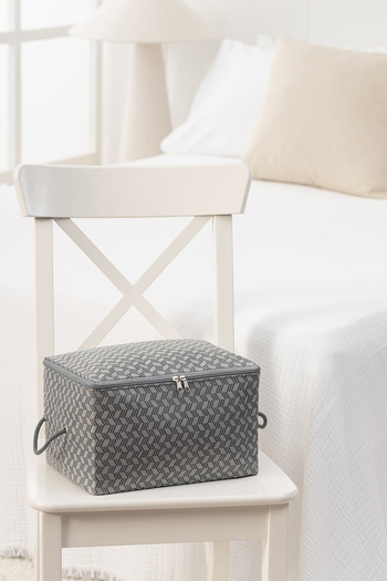 REKHOME 5 Pieces Herringbone Gray Small Size under Base Socks Suitcase Organizer Dowry Bundle Organizer Hurç