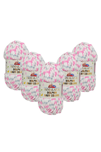 Himalaya Dolphin Baby Colors Velvet Rope 5 Pack - 80418 - 100 Gr. 120 Mt.