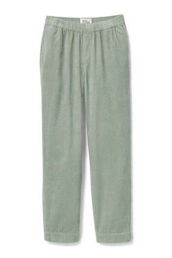 Tchibo Women Regular Fit Textured Pants, Sage Green