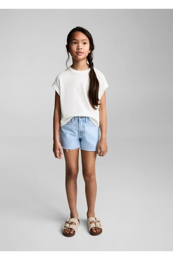 MANGO Kids Shirred sleeve t-shirt