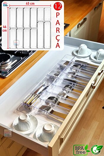 color house 12 Pieces Clear Organizer