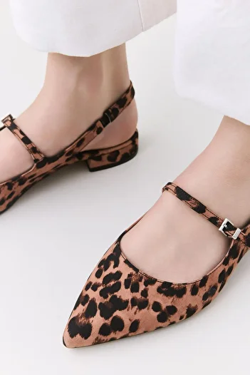 Yaya by Hotiç Tan and Leopard Patterned Ballerinas - 01Ayy 308040 A379