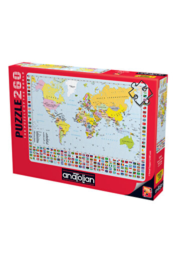 Anatolian Puzzle 260 Piece XL Jigsaw Puzzle - World Map 3319
