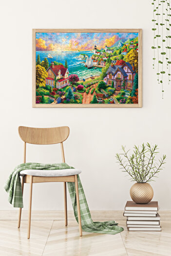 Anatolian Puzzle 260 Parça xl Yapboz Puzzle - Sahildeki Köy 3343
