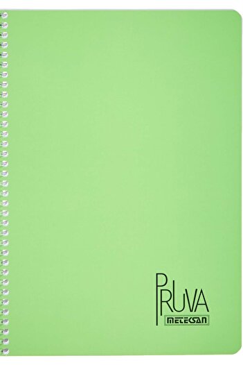 STOREMAX Snshop Pruva A4 Pet Spiral Cardboard Cover Notebook 144 Sheets - Checkered - Green 467437