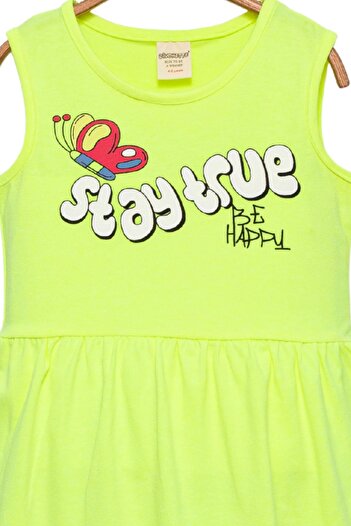 Divonette Patterned Girl Dress-Girls Clothing
