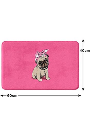 STOREMAX Goldwhirl Cute Design Microfiber Mat, Non-Slip Base, Washable (252_Bpsm, Set of 2 40X6