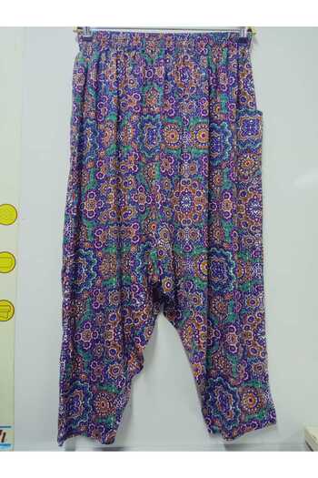 hoaryage Viscose Print Fabric Floral Print Baggy with Pockets 100% Cotton