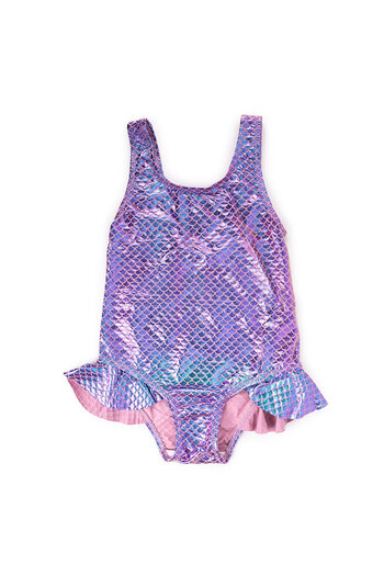 ebebek Hello Baby HelloBaby Sequin Pattern Foil Printed Girls Swimsuit Baby Girl