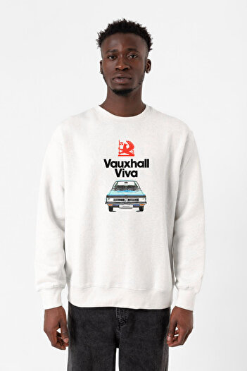 Tshirthane Gran Turismo Vauxhall Viva Beyaz Чоловічий 2-пазловий світшот