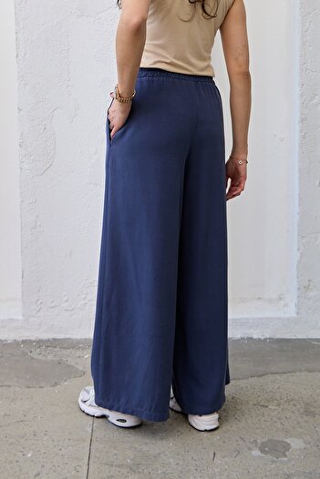 QANU Elastic Ten-Sel Trousers Navy Blue