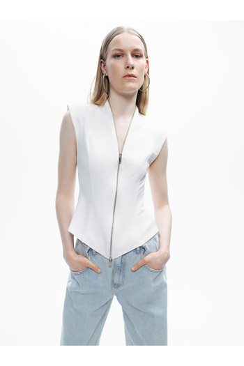 Nocturne Zipper Design Blouse