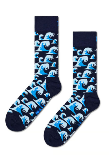 Shuttle Park Special Series Happy Colorful Wave Patterned Socks Fun Comfortable Design Style Socket Seamless Socks