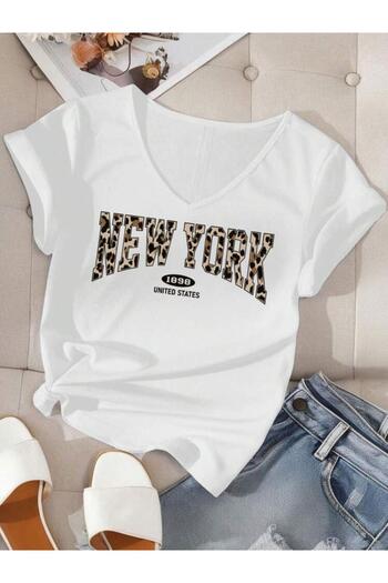 FAVORİST ΓΥΝΑΙΚΕΙΟ ΜΠΛΟΥΖΑ V-NECK MIX PRINTED