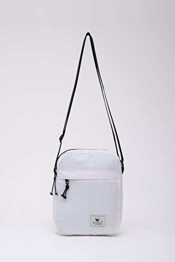 SHAKA White U12 2 Compartment Zippered Adjustable Cross Strap Waterproof Women's Shoulder Bag B:20 Width:18