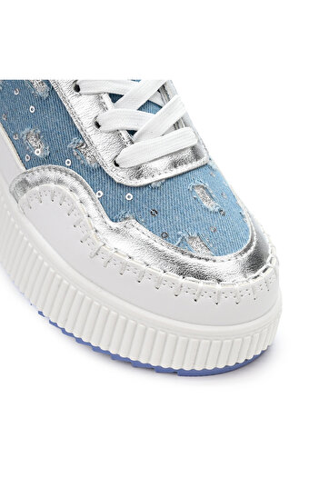 Tmall Pantofi sport de dama,Cu aplicarii de denim,D1327,Albastru