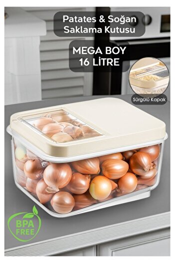 SAVLAR Sliding Lid Crisper Potato Onion Vegetable Storage Container Food Storage Container Anthracite 16 L