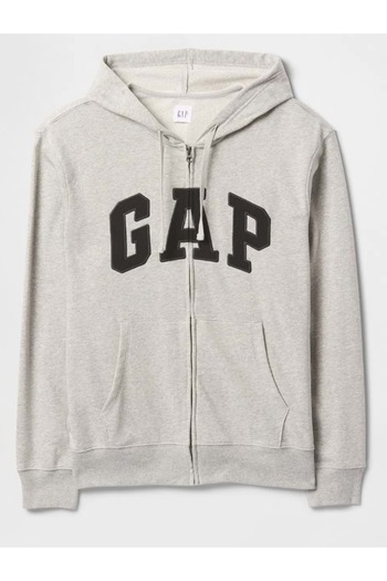 GAP V-Frch ft Herıtage Logo Po Fz - 868454009 Men's Hooded Sweatshirt Gray