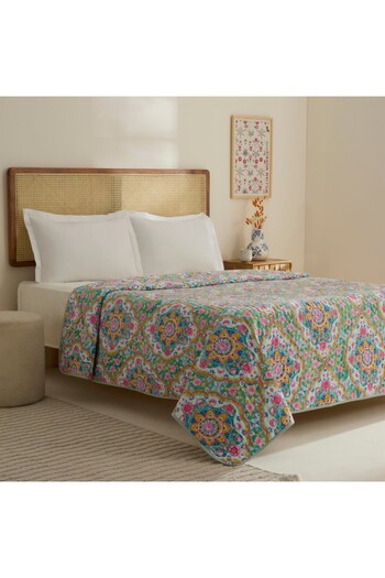 Karaca Sarah Anderson Luna Double Bed Cover Green