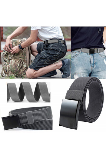 PUFO Army Elite Edition men's belt 3.8 x 125 cm, adjustable, gray