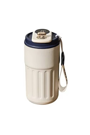 PUFO Luxury thermos mug with LED temperature indicator, 400 ml, blue