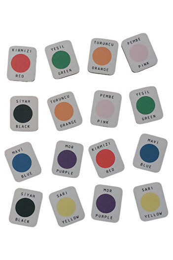 Fizello Educational and Instructional Wooden Colorful Matching Cards - Baby Kids Toy